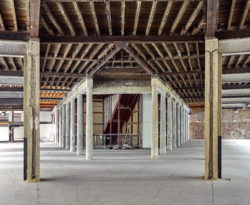 Exhibition room stripped down