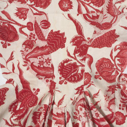 Detail of jacket in chintz, 1770-90