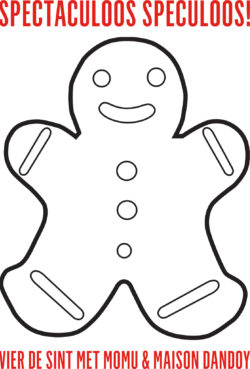 A drawing of a cookie in the shape of person.