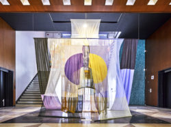 Scenography with an artwork in the exhibition "Soft? Tactile Dialogues".